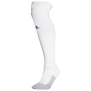 adidas adizero Football Cushioned Over The Knee Sock White / Black L 1 Pack