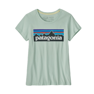 Patagonia Regenerative Cotton P-6 Logo T-Shirt - Girls' Lite Distilled Green / P-6 Logo M