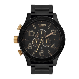 Nixon 51-30 Chronograph Watch Matte Black / Gold One Size