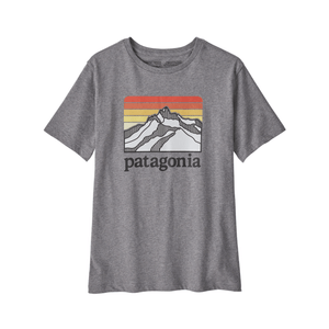 Patagonia Regenerative Organic Cotton Graphic T-Shirt - Boys' Line Logo Ridge / Gravel Heather XS