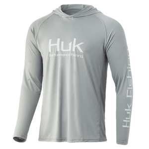 Huk Vented Pursuit Hoodie - Men's Overcast Grey XL