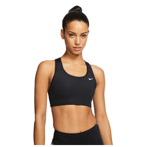 Nike Dri-FIT Swoosh Sports Bra - Women's Black / White M