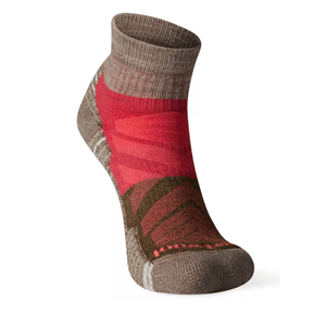 Smartwool Hike Light Cushion Color Block Pattern Ankle Sock - Women's Fossil S 1 Pack