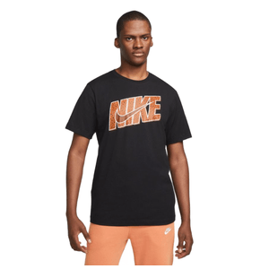 Nike Sportswear T-Shirt - Men's Black / Hot Curry S