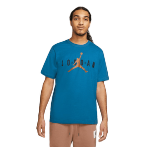 Nike Jordan Air Wordmark T-Shirt - Men's Dark Marina Blue / Black / Desert Bronze XL Regular