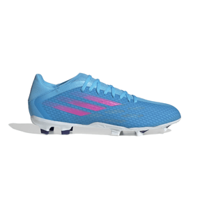 adidas X Speedflow .3 FG Soccer Cleat - Unisex Sky Rush / Team Shock Pink / Footwear White 11.5 M / 12.5 W Regular