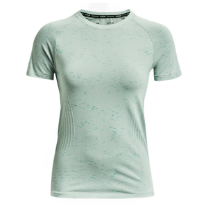 Under Armour Seamless Run Short Sleeve Shirt - Women's Sea Mist / Neptune / Reflective M