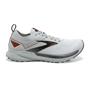 Brooks Ricochet 3 Running Shoe - Men's White / Grey / Cinnabar 9.5 D