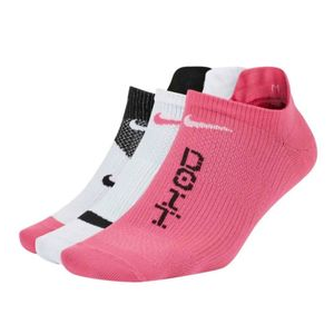 Nike Everyday Plus Lightweight Socks - Women's Pink / White / Black M