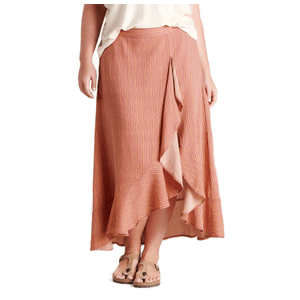 Toad&Co Manzana Ruffle Maxi Skirt - Women's Lily Stripe L 15.5" Inseam