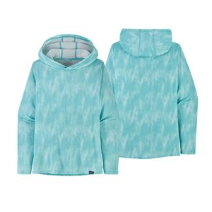 Patagonia Capilene Cool Daily Graphic Hoodie - Women's Agave / Iggy Blue M