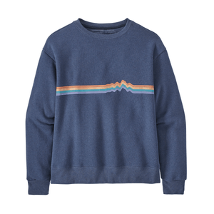 Patagonia Ridge Rise Stripe Uprisal Crew Sweatshirt - Women's Current Blue M