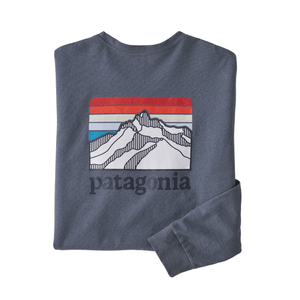 Patagonia Long-sleeved Line Logo Ridge Responsibili-tee - Men's Plume Grey XXL