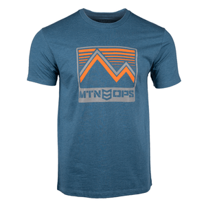 MTN OPS Boundaries Tee Shirt - Men's Steel Blue Heather M