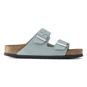 Birkenstock Arizona Soft Footbed Sandal Nubuck / Faded Aqua 37 Narrow