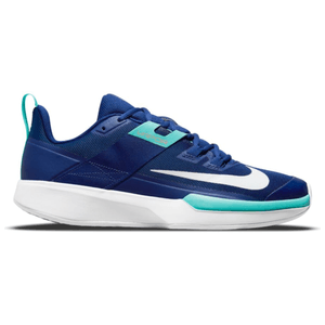 Nike Court Vapor Lite Tennis Shoe - Men's Deep Royal Blue / White / Dynamic Turquoise 8.5 Regular
