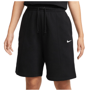 Nike Sportswear Essential High-Rise Fleece Short - Women's Black / White XS 3" Inseam