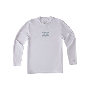 Billabong All Day Wave Loose Fit Long Sleeve Rashguard - Boys' White Youth S