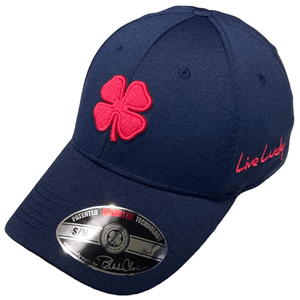 Black Clover Lucky Heather Golf Hat Navy Heather / Psych Pink L/XL
