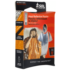 SOL Heat Reflective Poncho Full-Size Integrated Hood One Size