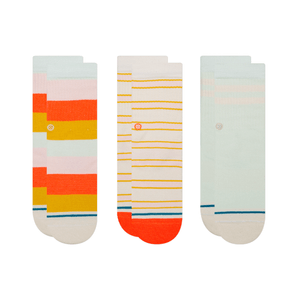 Stance Kick Back Crew Sock - Youth (3 Pack) Multi M