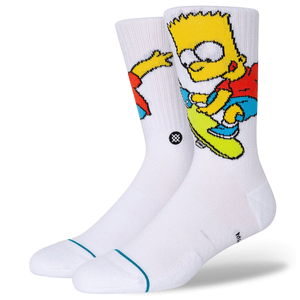 Stance Bart Simpson Crew Sock White L