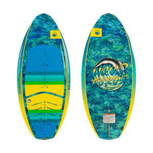 Liquid Force Gromi Wakesurf Board Blue / Green / Yellow 3'10"