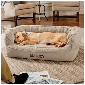Orvis Memory Foam Couch Dog Bed Heathered Khaki L