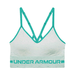 Under Armour Seamless Low Long Heather Sports Bra - Women's Sea Mist / Neptune / Neptune XL