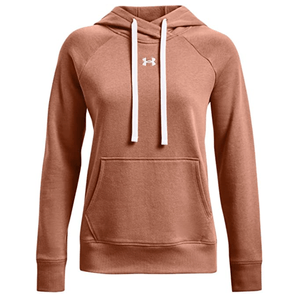 Under Armour Rival Fleece HB Hoodie - Women's Uptown Brown / White / White XS
