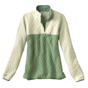 Orvis Outdoor Quilted Snap Sweatshirt - Women's Mangrove / Pale Green XS