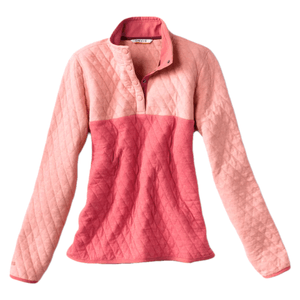 Orvis Outdoor Quilted Snap Sweatshirt - Women's Faded Red / Clay XL