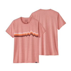 Patagonia Capilene Cool Daily Graphic T-Shirt - Women's Ridge Rise Stripe / Sunfade Pink X-Dye XS