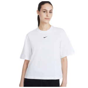 Nike Essentials Boxy T-Shirt - Women's White / Black XS