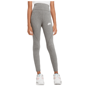 Nike Sportswear Favorites High Waisted Legging - Girls' Carbon Heather / White S Regular
