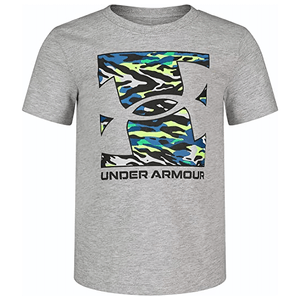 Under Armour Pop Tiger Logo T-Shirt - Boys' 5 Mod Gray