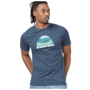 Tentree Retro Tentree T-Shirt - Men's Moonlit Ocean Heather L