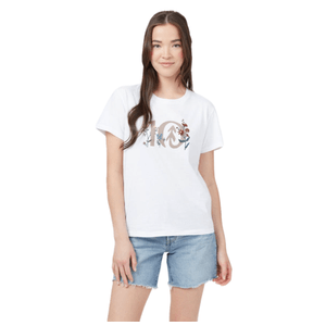 Tentree Floral Logo T-Shirt - Women's White XS