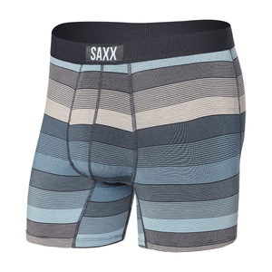 Saxx Vibe Super-Soft Boxer Brief - Men's Hazy Stripe / Washed Blue M