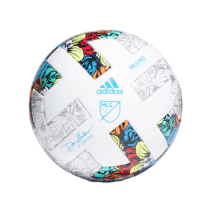 adidas MLS NFHS League Soccer Ball - Adult White / Silver Metallic / Black 5