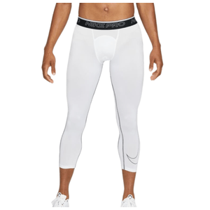 Nike Pro Dri-fit 3/4 Tights - Men's L White / Black / Black