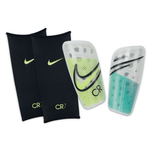 Nike Mercurial Lite CR7 Soccer Shin Guard White / Ghost Green / Dark Obsidian M