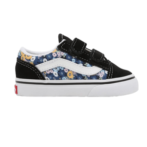 Vans Old Skool V Skate Shoe - Toddler Floral Black / Multi Regular 4C