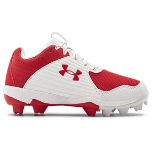 Under Armour Leadoff Low RM Jr. Baseball Cleat - Youth Red / White / White 3Y Regular