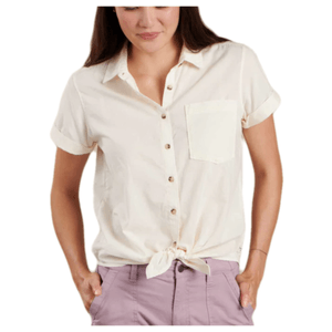 Toad&Co Willet Tie Short Sleeve Shirt - Women's Egret XS