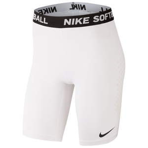 Nike Dri-Fit Slider Softball Shorts - Women's White / Black XL
