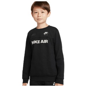Nike Air Crew Sweatshirt - Boys' Black / Black / Light Bone L