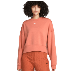 Nike Collection Essentials Oversized Fleece Crew - Women's Madder Root / White M