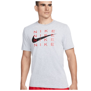 Nike Dri-FIT Graphic Training T-shirt - Men's S White / Smoke Grey