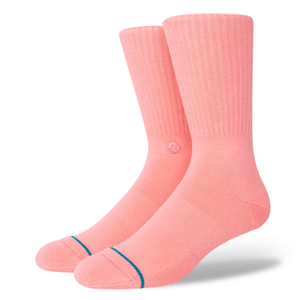Stance Icon Crew Sock - Men's Pink Fade L